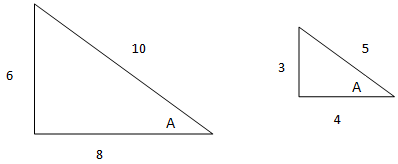 similar triangles.