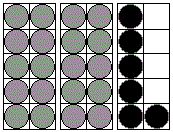 This image shows three tens frames, two with 10 dots, and one with 6 dots.
