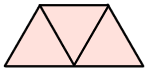 The top point of the equilateral triangle is folded to meet the base of the triangle. This creates a trapezium.