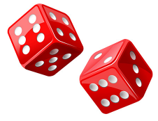 Decorative image of 2 dice.
