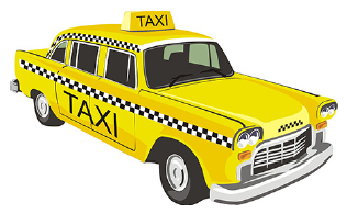 Decorative image of a taxi.